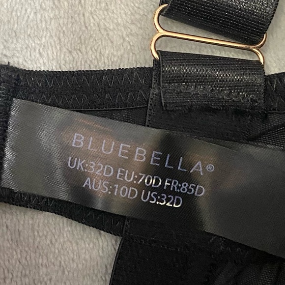 New! Bluebella Sawyer Strappy Basque Black Lingerie Garters 10866 - Picture 8 of 10